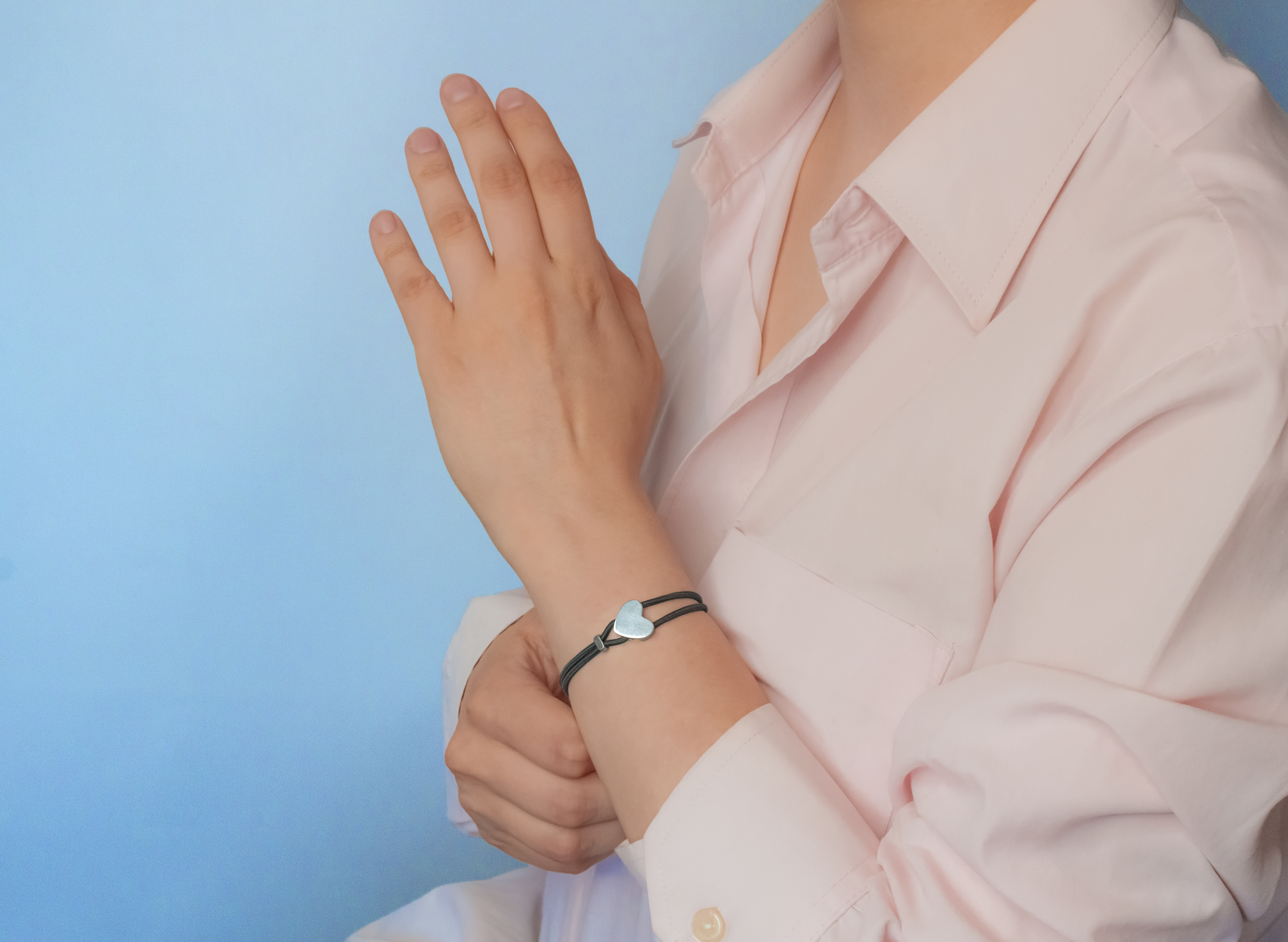 Браслет-шнурок "Сердце"